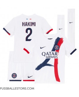 Günstige Paris Saint-Germain Achraf Hakimi #2 Auswärts Trikotsatzt Kinder 2024-25 Kurzarm (+ Kurze Hosen)
